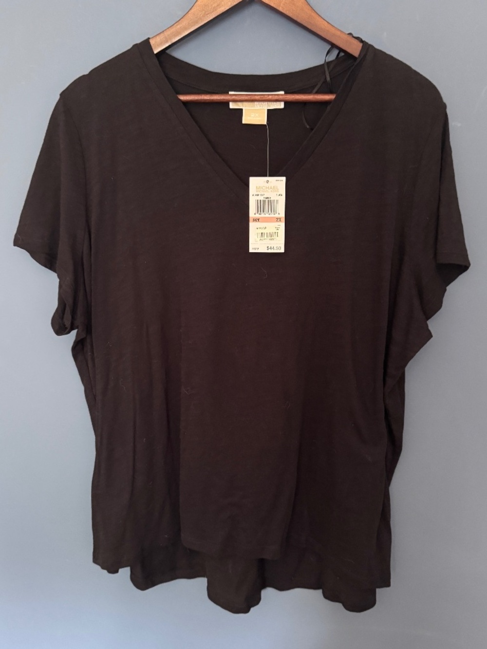 NWT Michael Michael Kors Black Tee Size 2X
